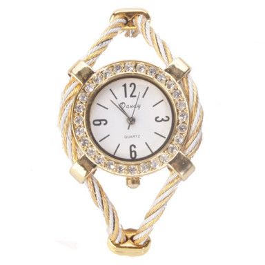 Relógio bracelete cristal gold (cod. 1504)